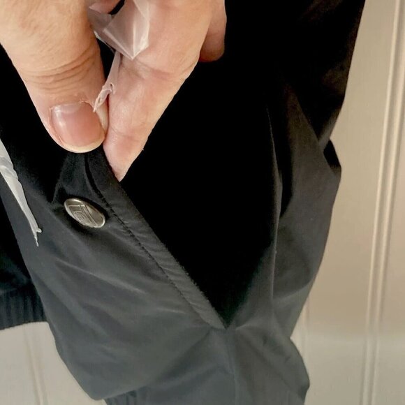 Dryjoys Footjoys Mens LG 1/2 Zip Snap Kangaroo Pocket Black Tan S/S Wind Shirt - Picture 8 of 16